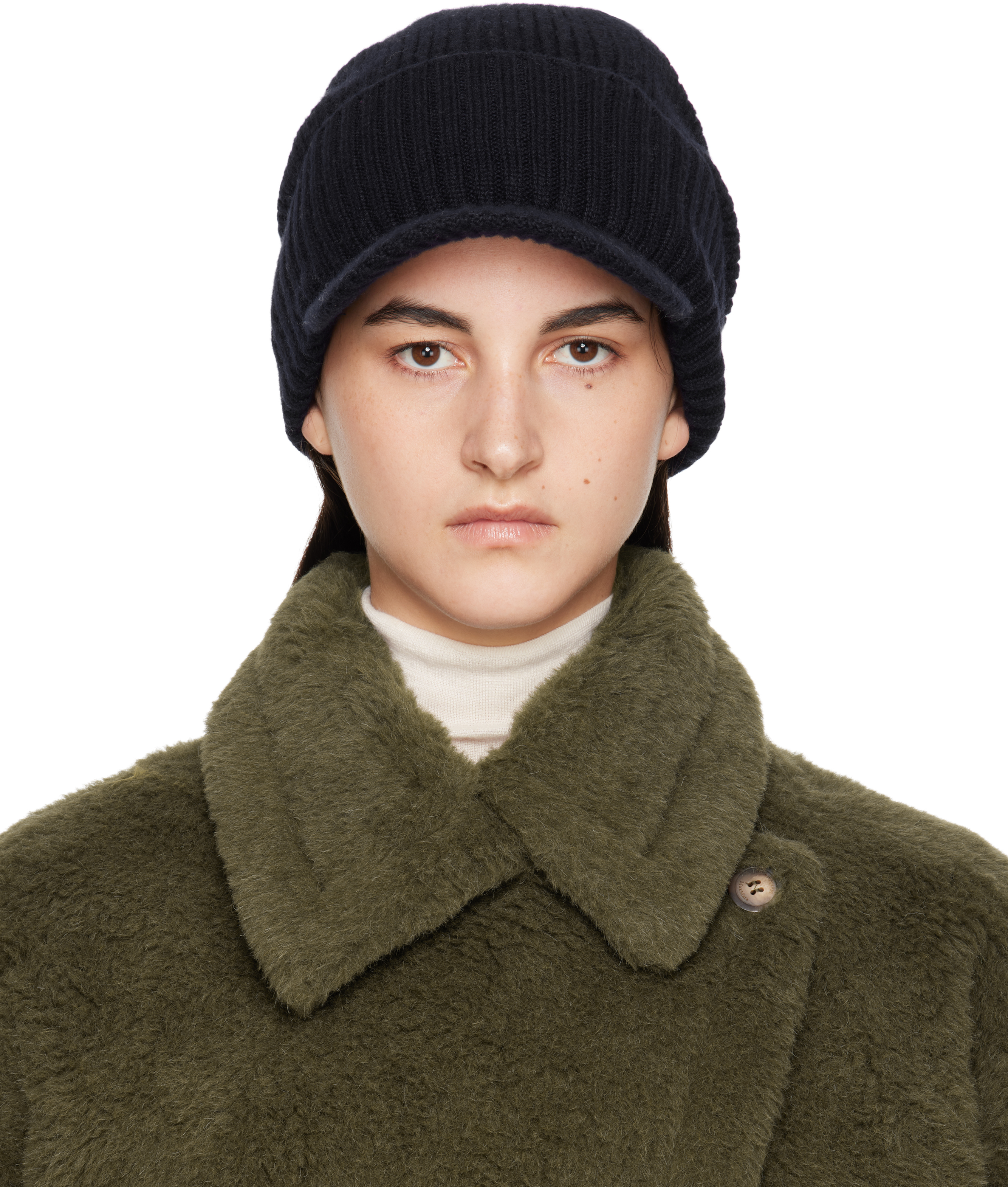 

Шапка-бини «Павиди» темно-синего цвета Max Mara