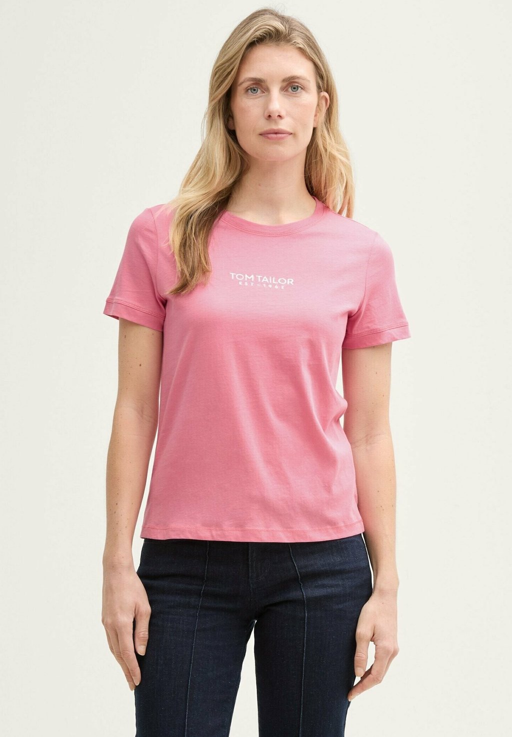 

Рубашка с принтом LOGO EMBROIDERY TOM TAILOR, цвет Bright Rose