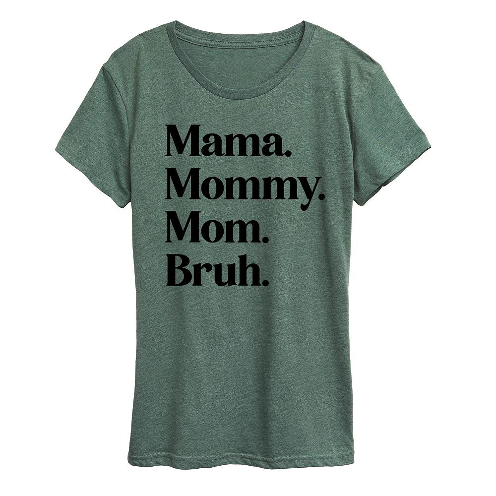 

Женская футболка с рисунком Mama Mommy Mom Bruh Licensed Character, цвет Heather Green