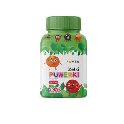 

PUWERKI Jelly Beans 50 St. Витамины для детей 3+ Поддерживает иммунную систему и нервы Puwer Polska