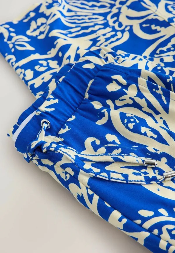 Брюки-Кюлоты Next, Blue Ecru Leaf Print — фото 2