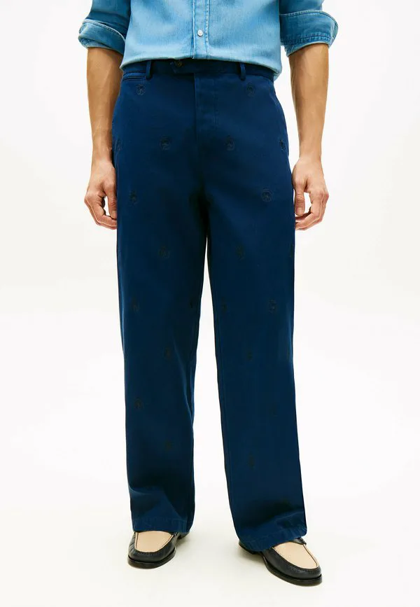 Свободные брюки с вышивкой герба Tommy Hilfiger, Carbon Navy