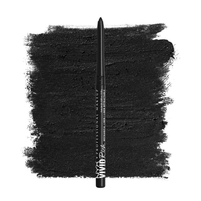 Яркий насыщенный механический карандаш для глаз NYX Professional Makeup, цвет always onyx, 0,28 гр — фото 2