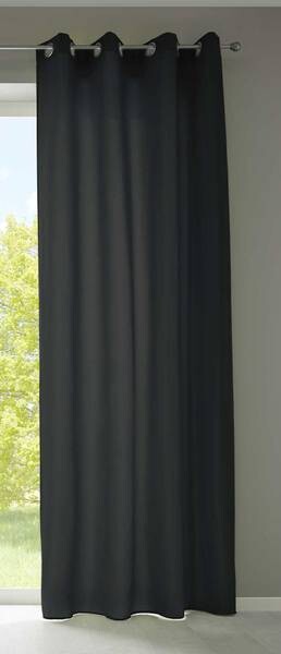 

Штора с люверсами Gardinenbox Microsatin blickdicht Ösen, 140x245x1 см, черный