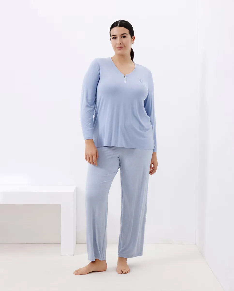 

Женская пижама с длинными позициями Couchel, синий