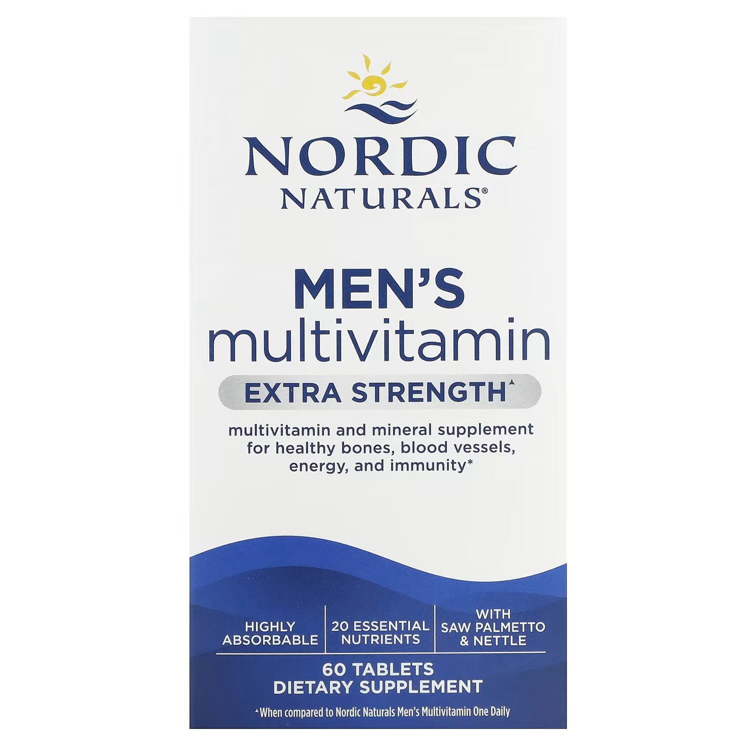 

Мужские мультивитамины Nordic Naturals повышенной прочности, 60 таблеток