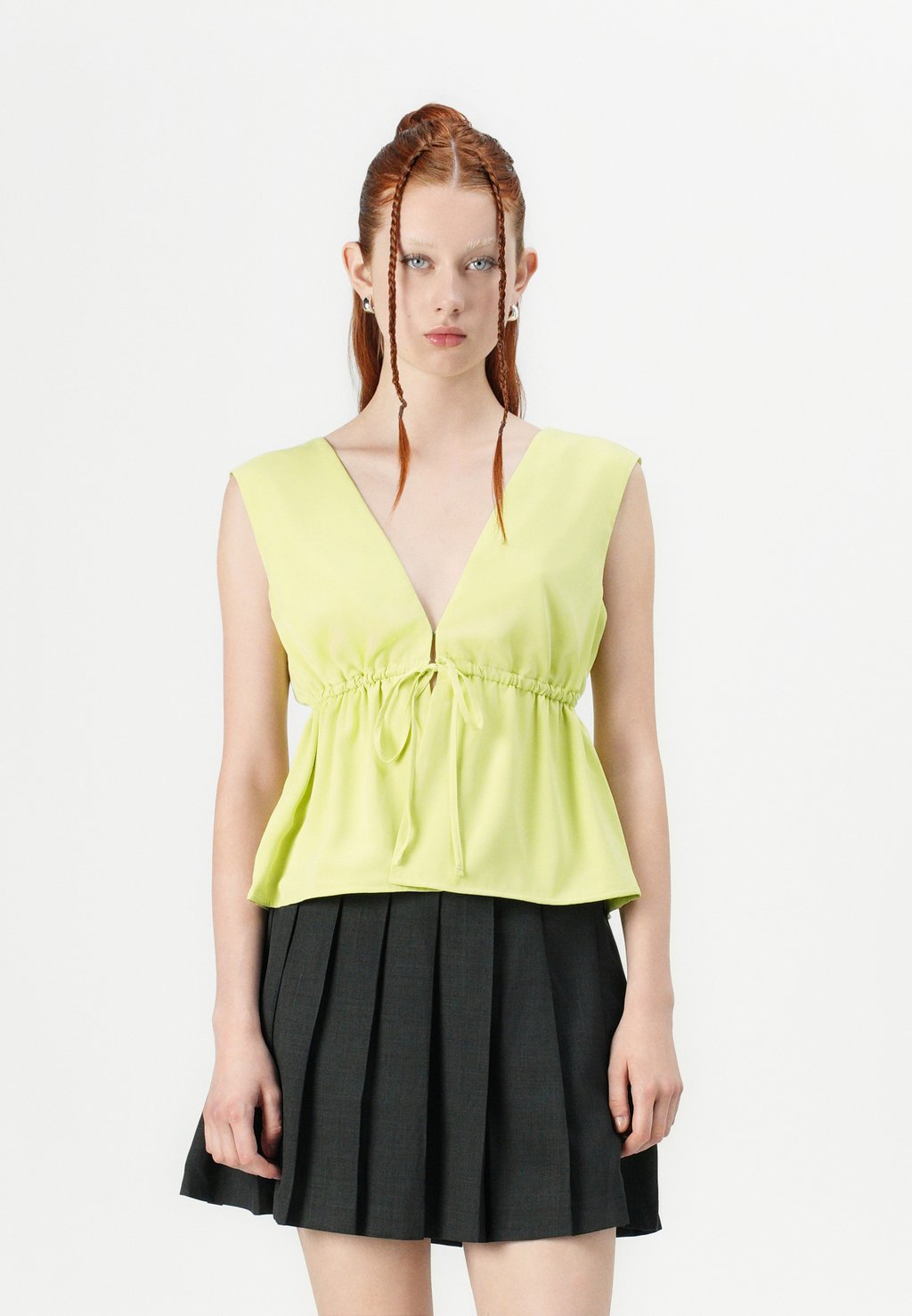 

Блуза BARE BACH PLUNGE TIE FRONT Abercrombie & Fitch, зеленый