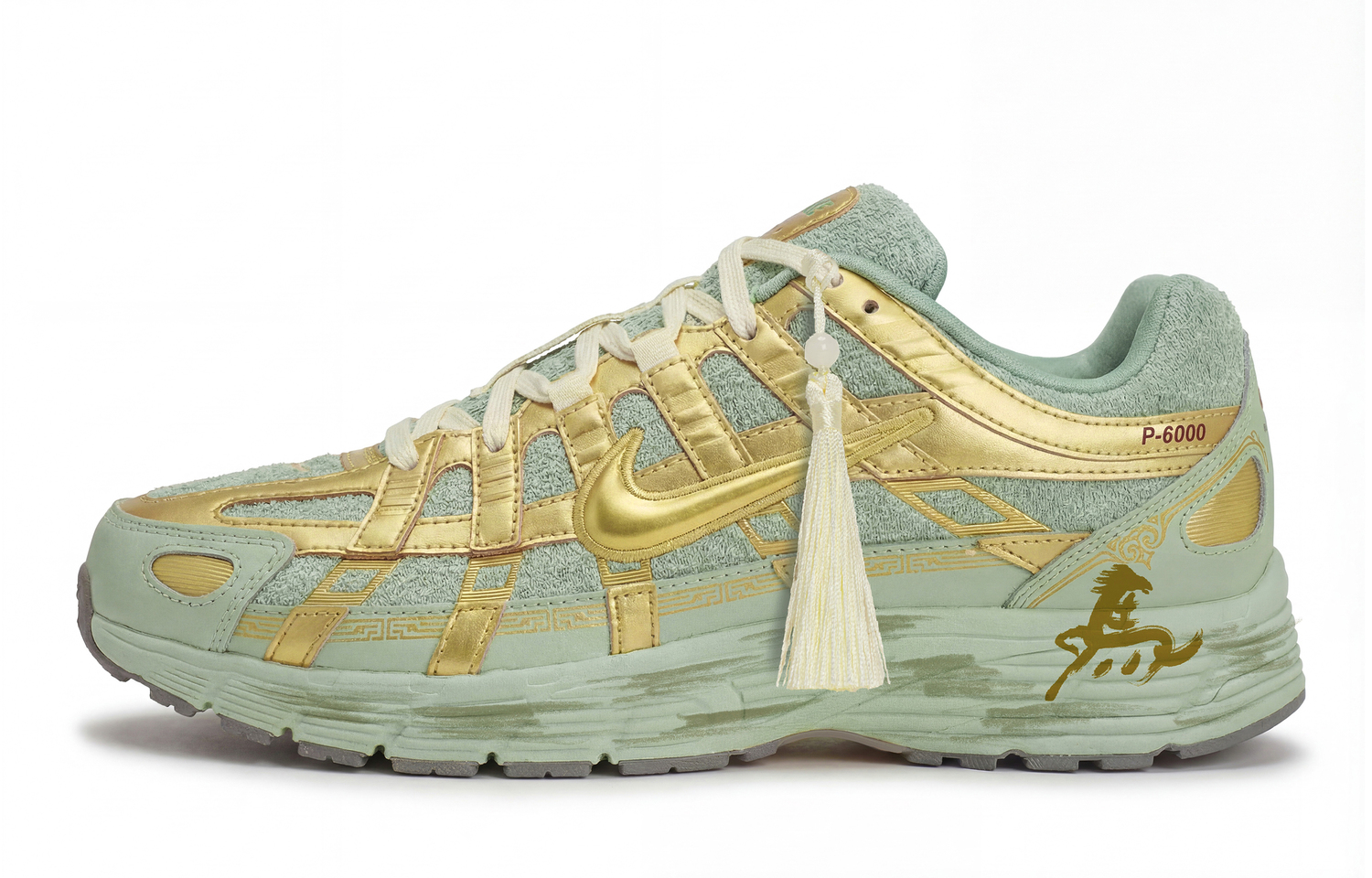 Nike Кроссовки P 6000 Slip Resistant Low top мужские Green Gold — фото 3