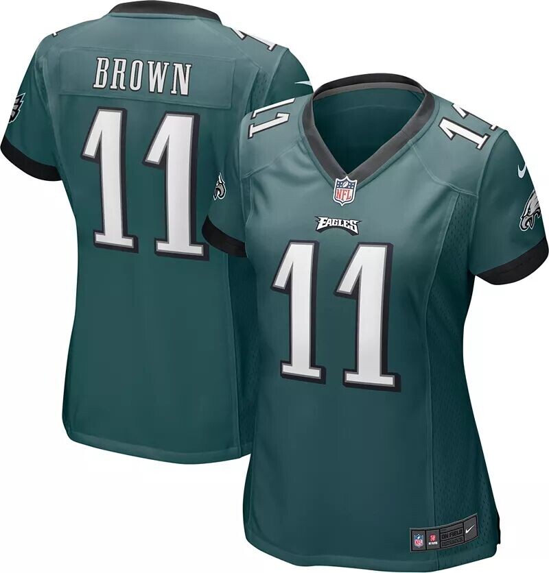 

Футболка Nike Philadelphia Eagles A.J. Коричневый #11 Бирюзовый джерси для игр