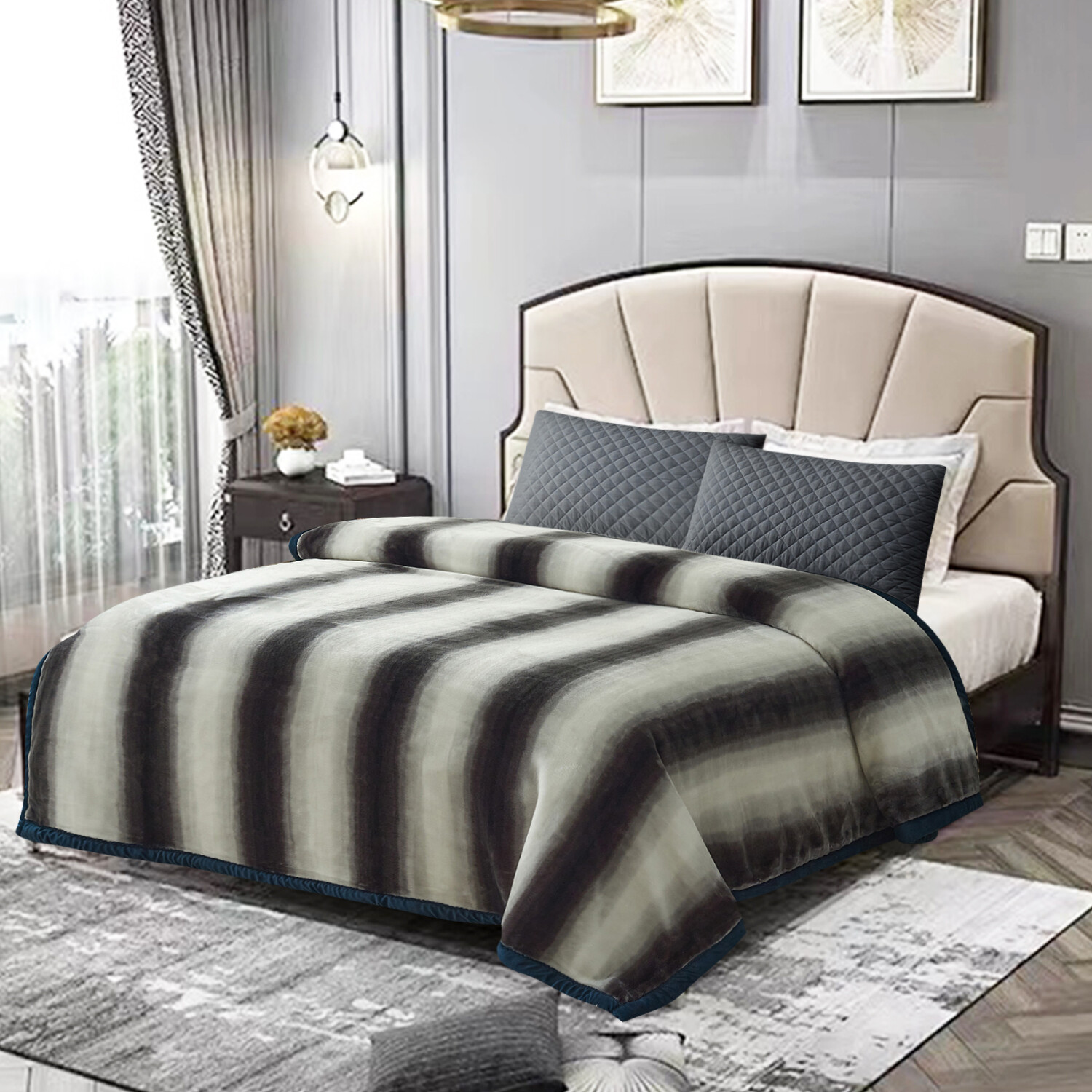 

Флисовое одеяло Merryhome 79 x 93 дюйма, серое