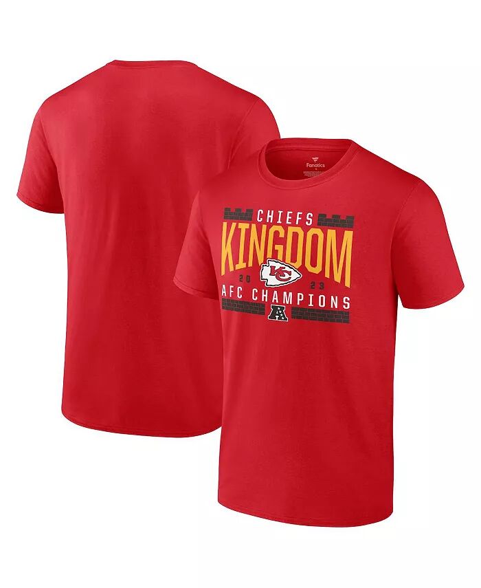

Мужская красная футболка Kansas City Chiefs 2023 AFC Champions Hometown Not Done Fanatics