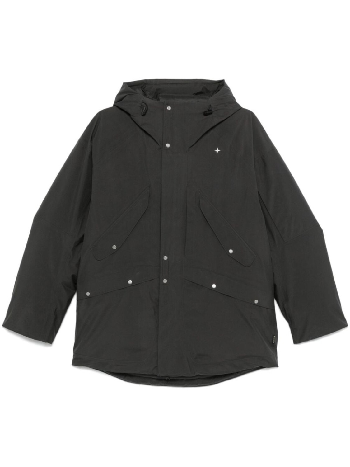 

Пуховик с капюшоном Stone Island, серый