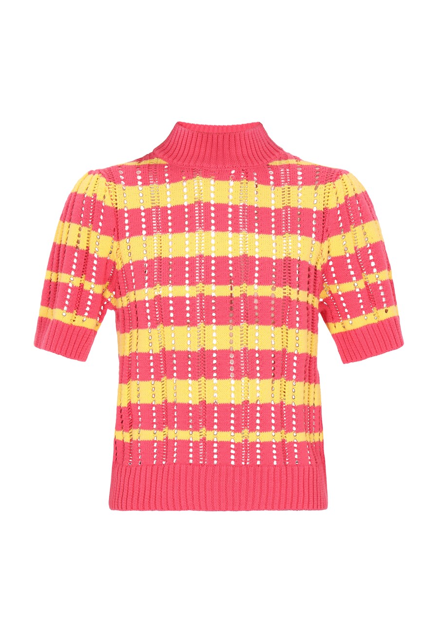 

Свитер IZIA Boho, цвет Yellow/Red