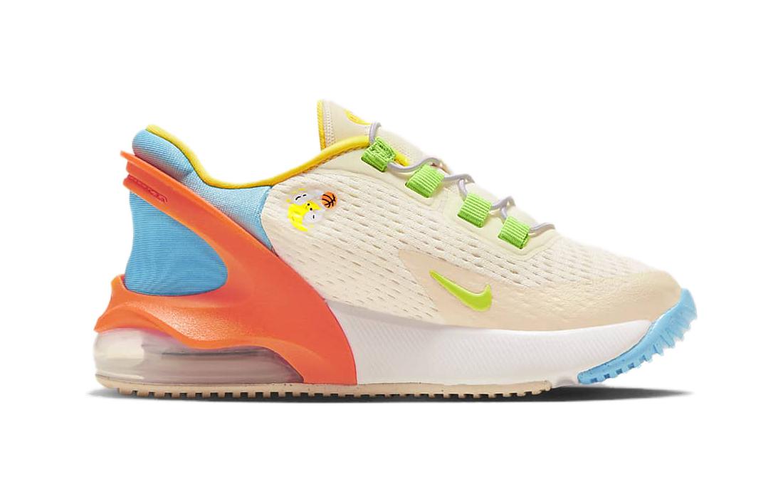 Детские повседневные кроссовки Nike Air Max 270 Low Top бело-сине-оранжевые для детей от 3 до 7 лет — фото 2