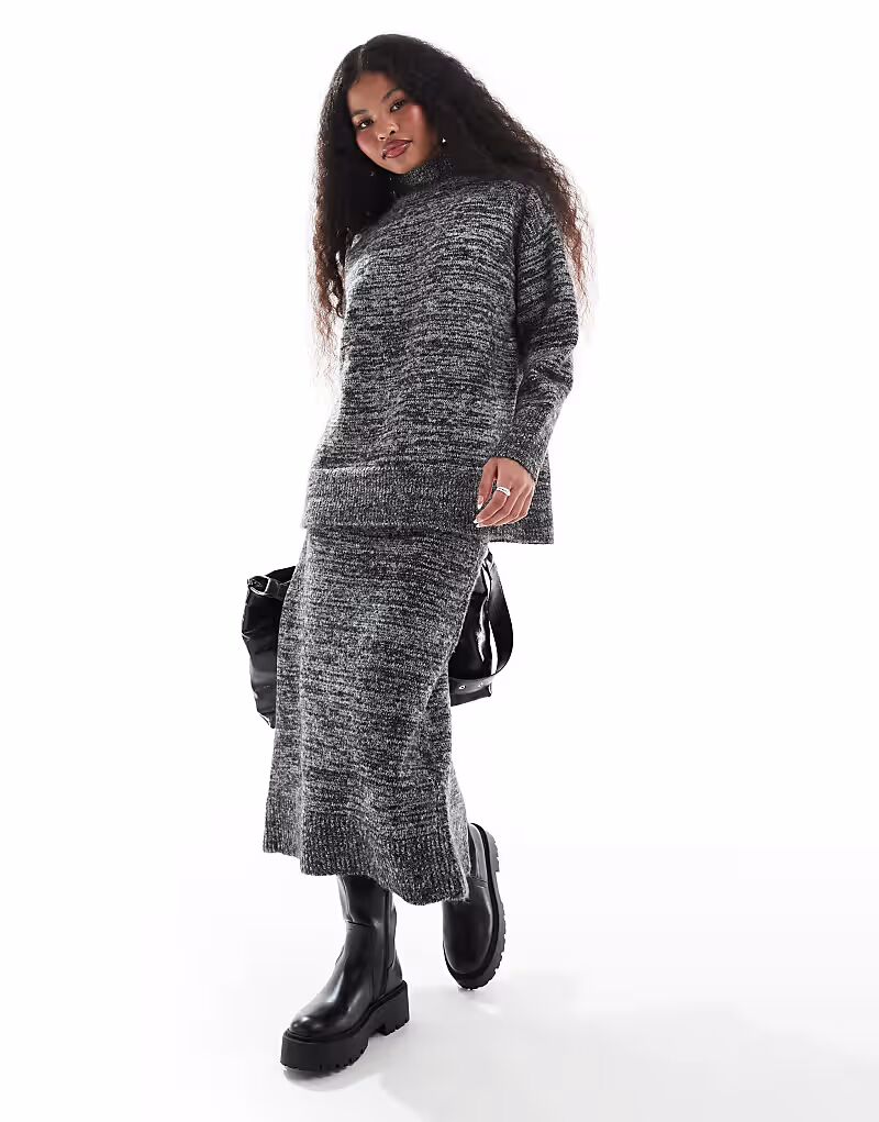 

Юбка-миди Vero Moda Petite трикотажная, моно-меланжевая