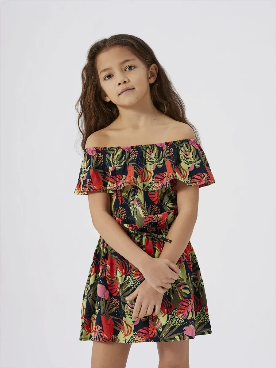 

Name It: комбинезон "NKFVINAYA PLAYSUIT FFF", цвет Dark Sapphire Print:Tropical