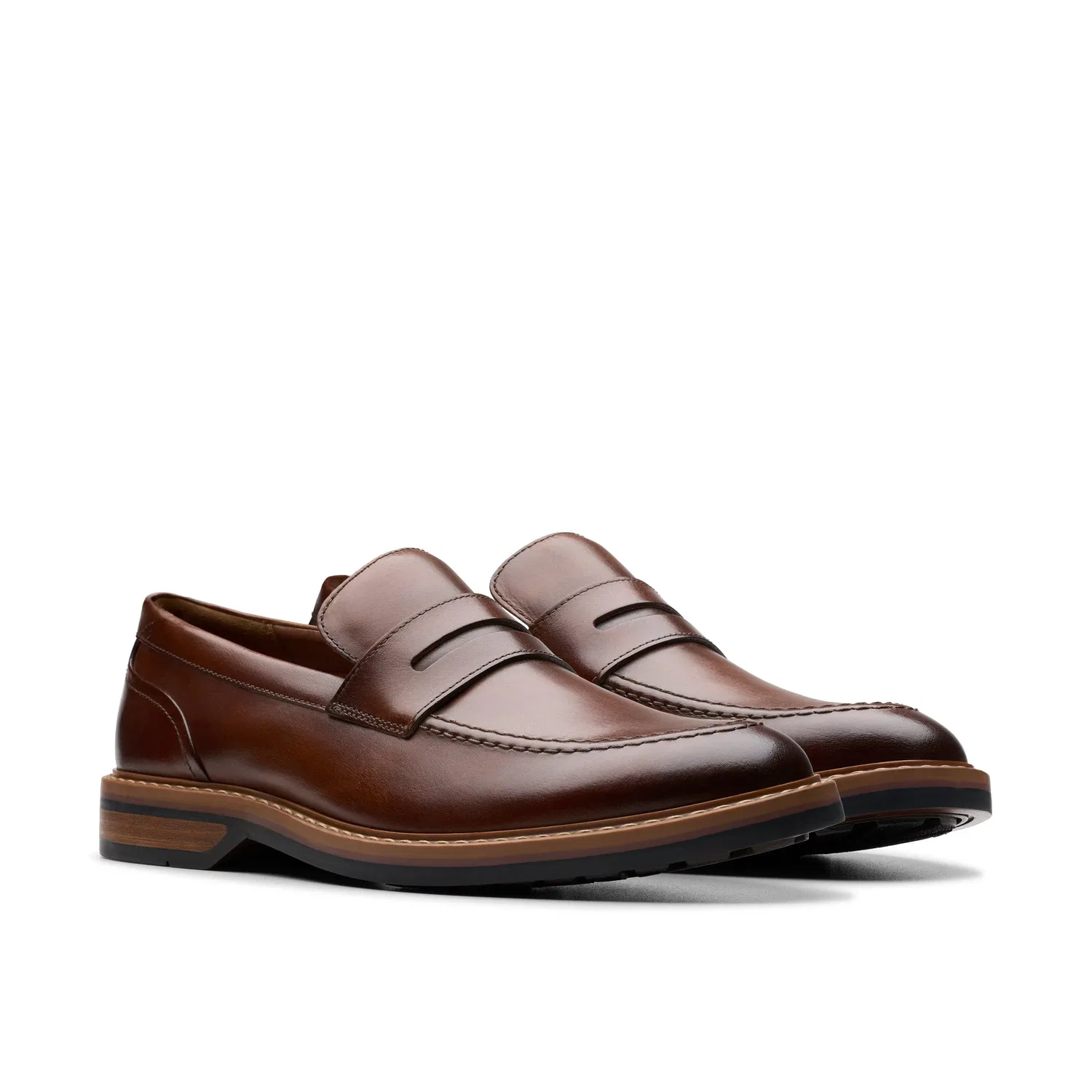 Мужские кожаные лоферы Clarks Aldwin Step, коричневый — фото 4