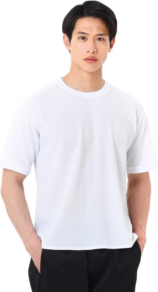 

Мужская футболка New Balance AMT45284 с коротким рукавом из полиэстера и вафельной ткани (AMT45284) Soccer Dry, быстросохнущая, белый