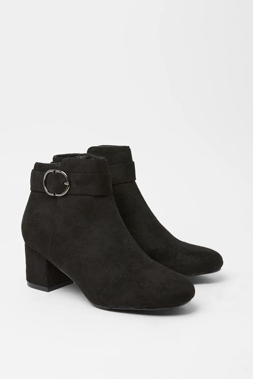 Хорошо для подошвы: широкие ботильоны Mariya с пряжками Dorothy Perkins, черный — фото 3