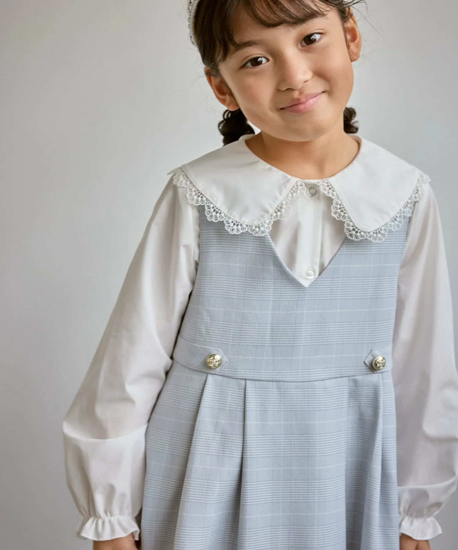 Блузка с большим воротником/Подходит для торжественных мероприятий ROPE' PICNIC KIDS, White (10) — фото 4