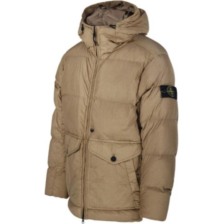 Стеганая куртка мужская темно-кофейного цвета Stone Island, цвет Dark Coffee — фото 3