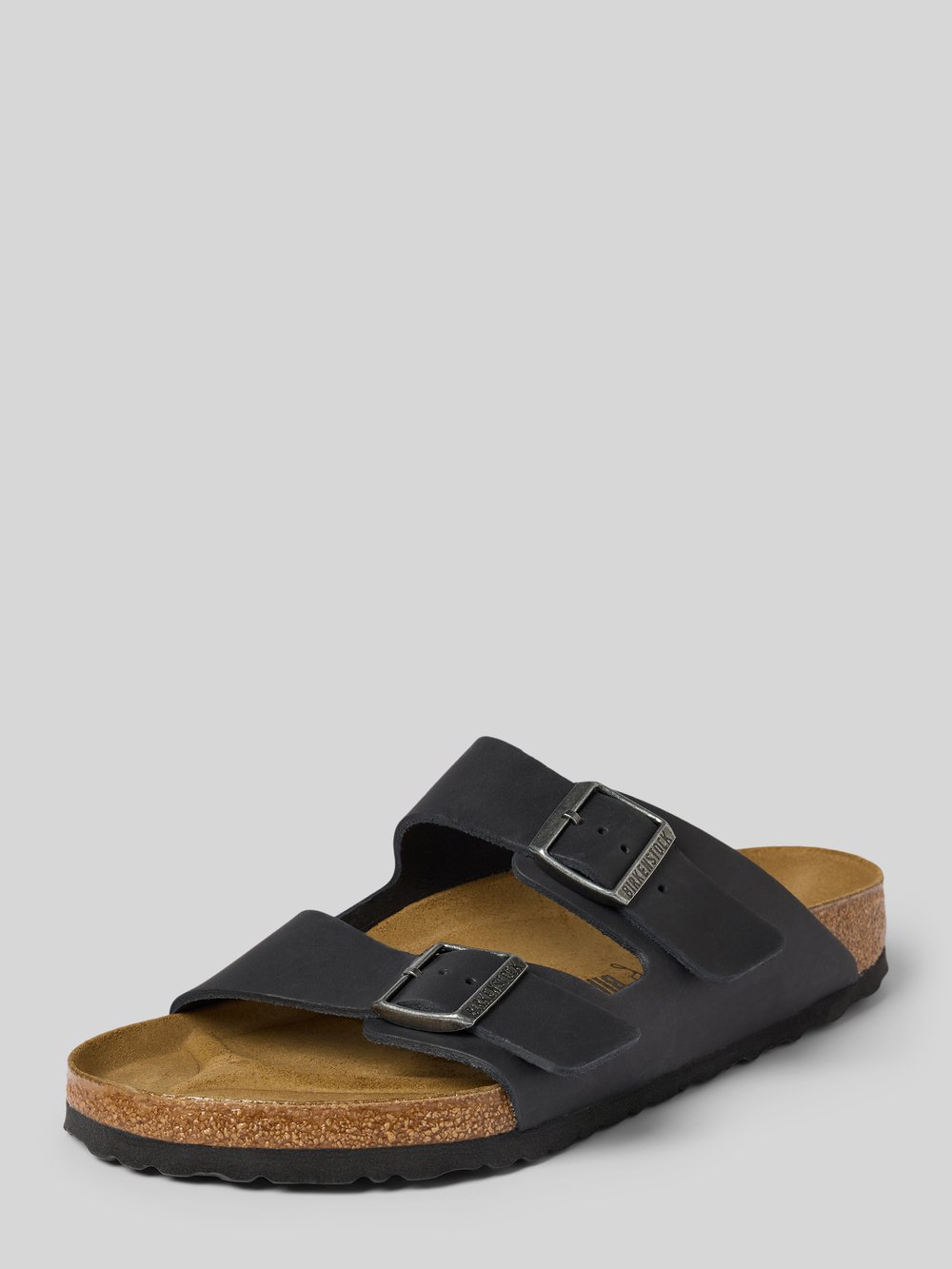 

Кожаные шлепанцы с пряжкой-застежкой, модель «Аризона» Birkenstock, черный