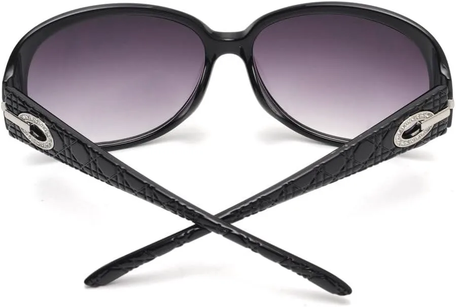 

Ретро большие круглые поляризованные солнцезащитные очки для женщин с градиентными линзами, винтажные большие женские солнцезащитные очки UV400 WNCKSQ, Black