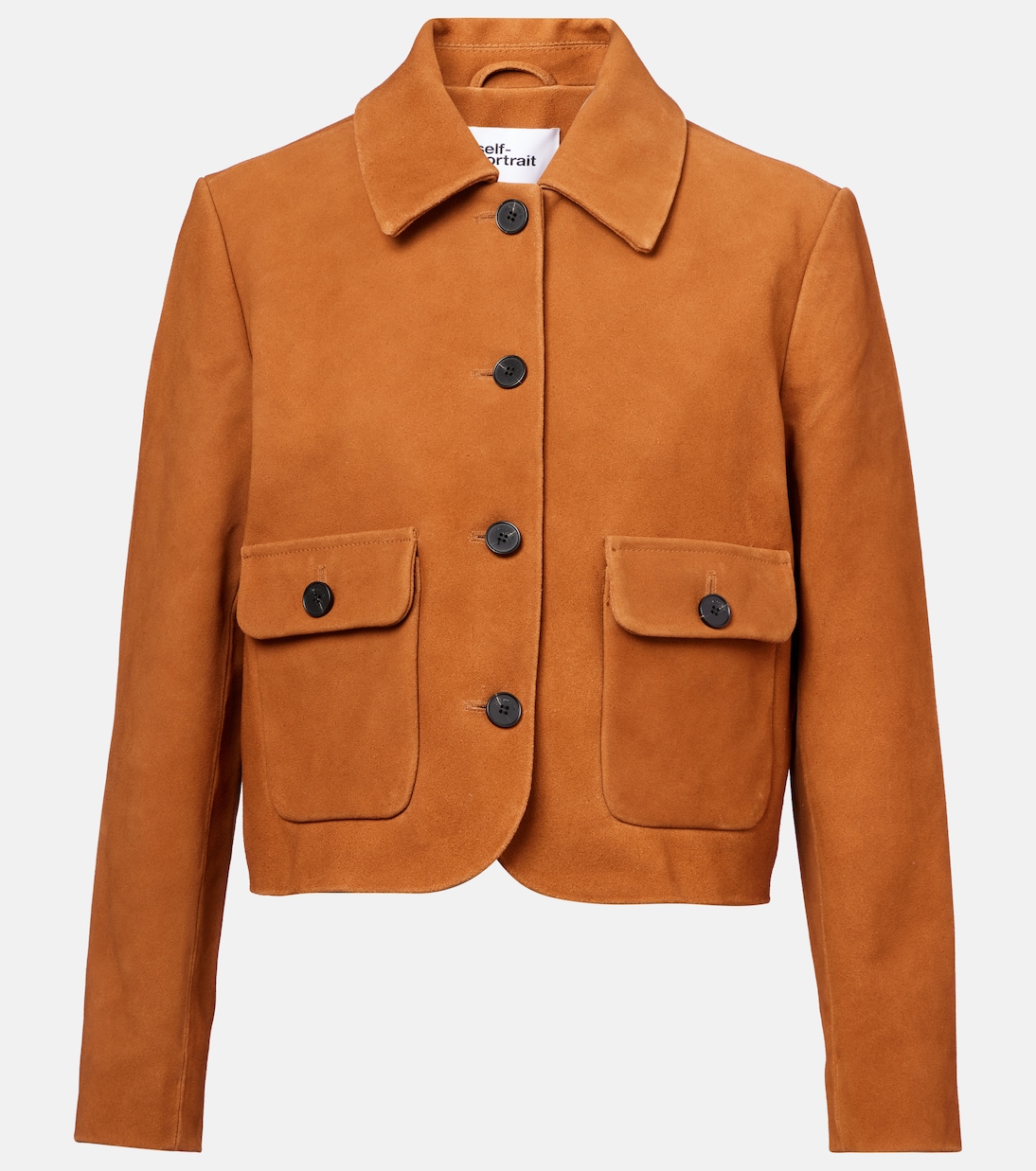 

Замшевая куртка Self-Portrait, коричневый