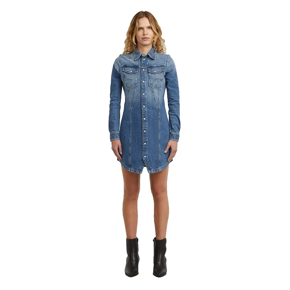 

Платье G-Star Pitched long sleeve short, синий