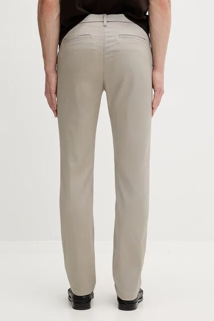 Брюки из эластичного хлопка slim fit Calvin Klein, бежевый — фото 3