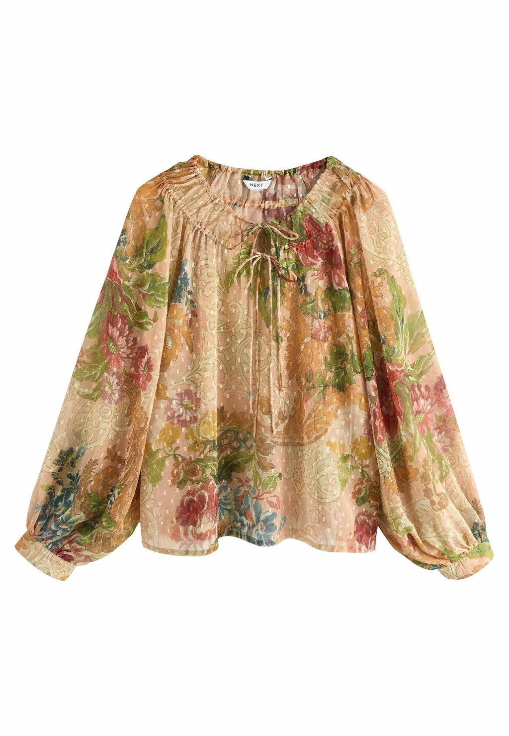 

Блуза REGULAR FIT - SHEER TIE FRONT LONG SLEEVE Next, оранжевый