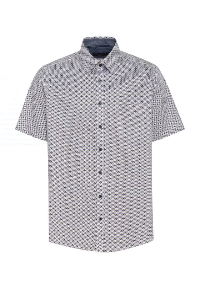 

Повседневная рубашка с коротким рукавом и воротником-стойкой Casamoda, желтый