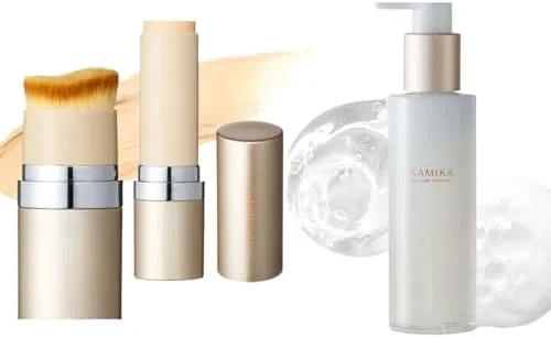 Набор для ухода за кожей Kamika Silky Stick Foundation бежевый и Gel Foam Cleansing