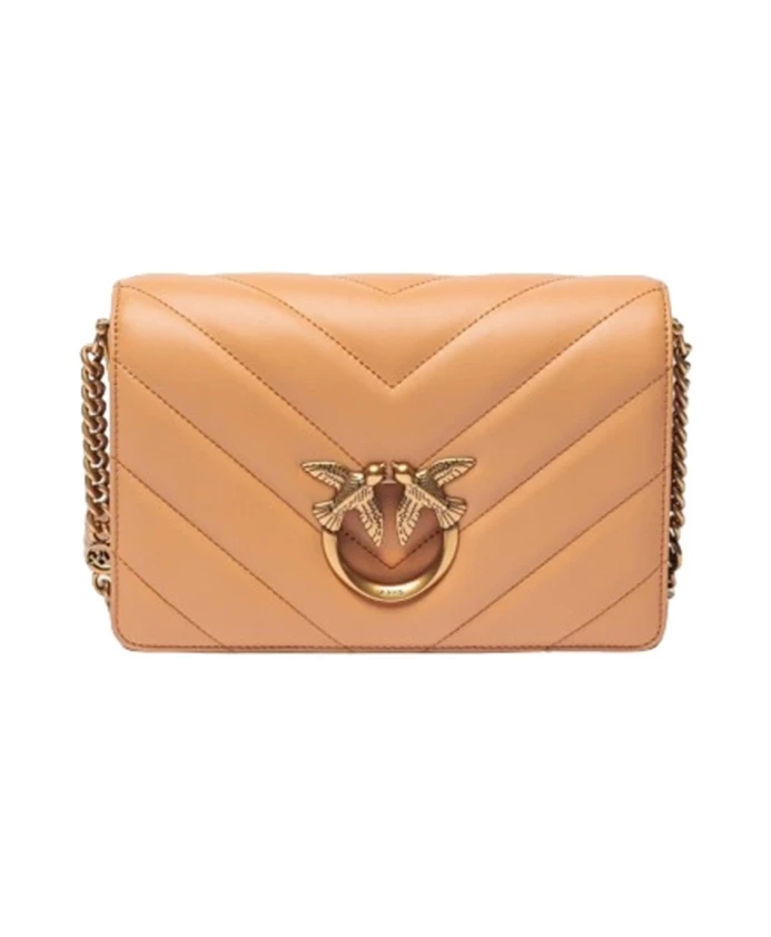 

Сумка на плечо из верблюжьей кожи Pinko, коричневый