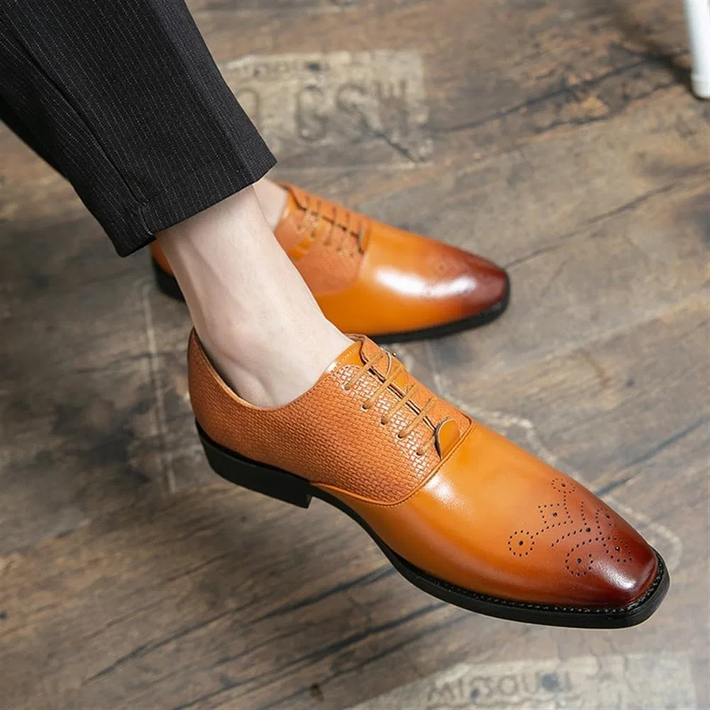 Лоферы Faux Leather Slip-on Pointed Toe Yellow UOPYNE — фото 3