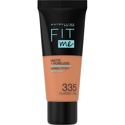 

Тональная основа Maybelline Fit Me Matte & Poreless с полным покрытием, для нормальной и жирной кожи, 30 мл, оттенок 335 Classic Tan Maybelline New York