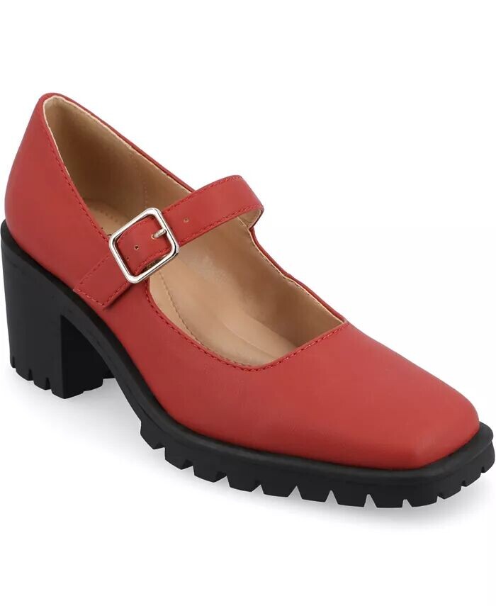 Женские туфли Mary Jane на подошве Gladys с выступами Journee Collection, красный