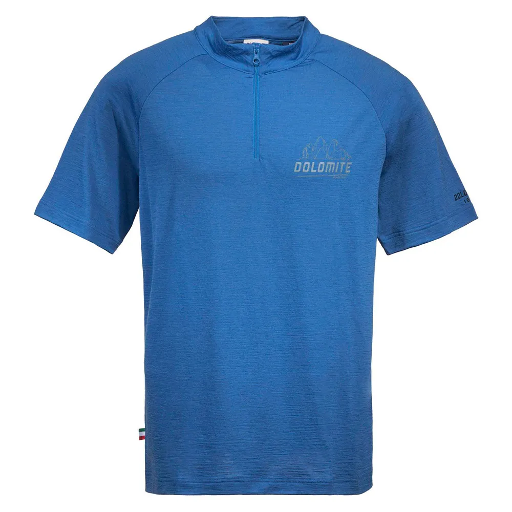 

Футболка с коротким рукавом Dolomite Cristallo Zip Merino SS, синий