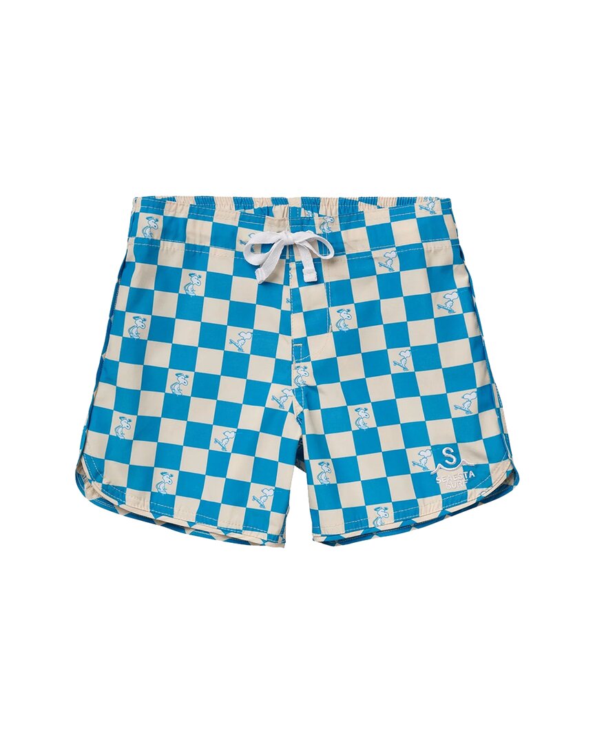 

Шорты для серфинга Seaesta Surf x Peanuts Turquoise Checkerboard, синий