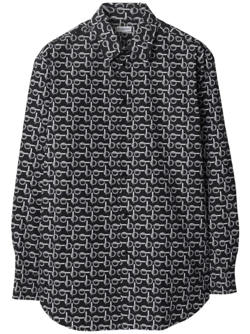 

Рубашка с логотипом Burberry, черный