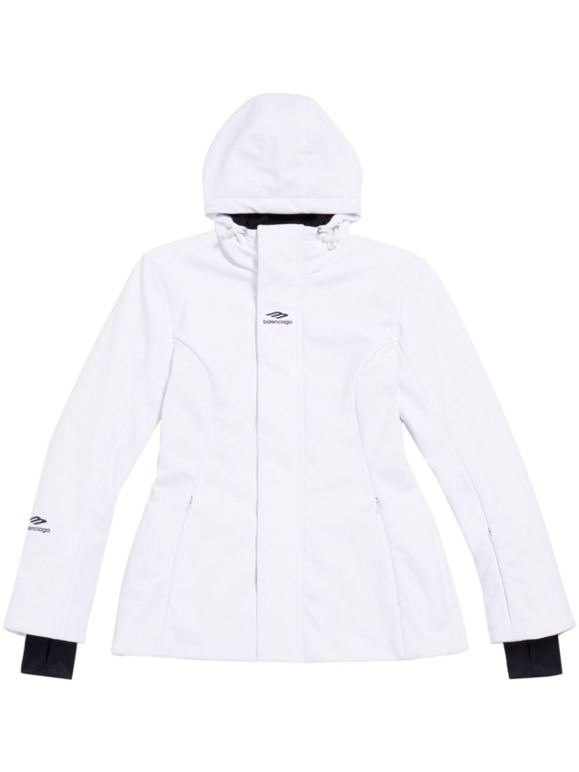 

Balenciaga пальто на молнии с капюшоном, белый