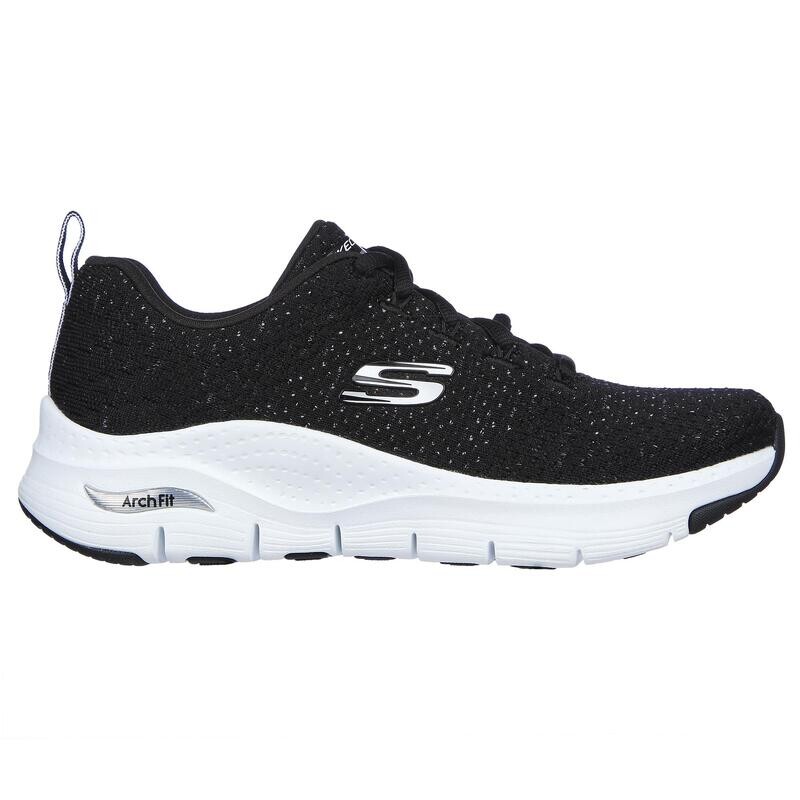 

Женские кроссовки Skechers для ходьбы 149713_BKW Черный со шнурками, цвет negro