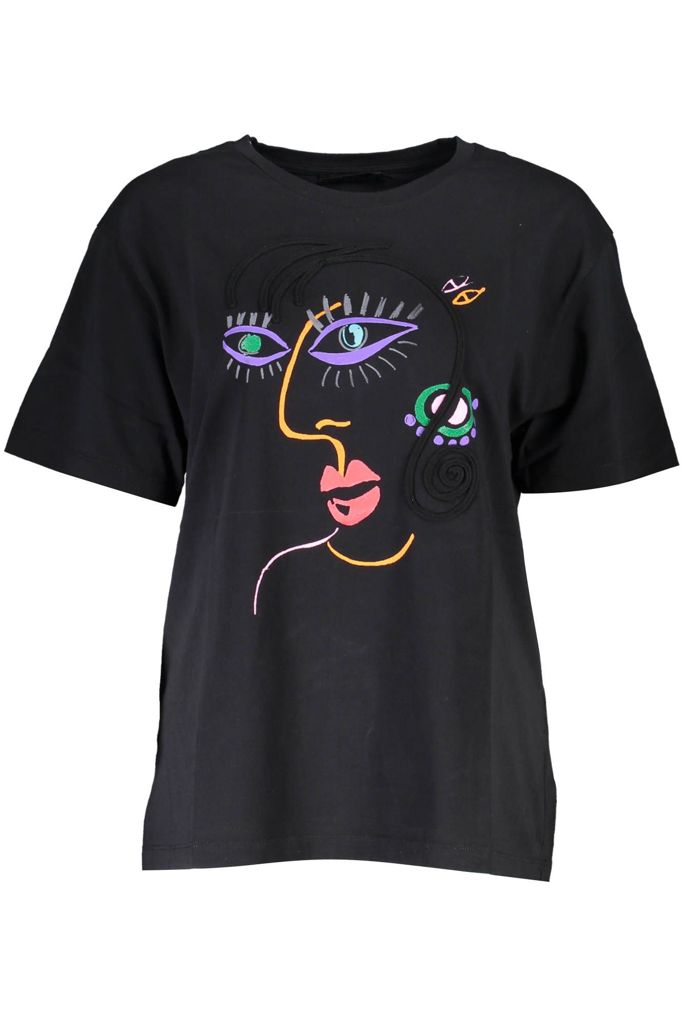 

Черный хлопковый женский топ Desigual