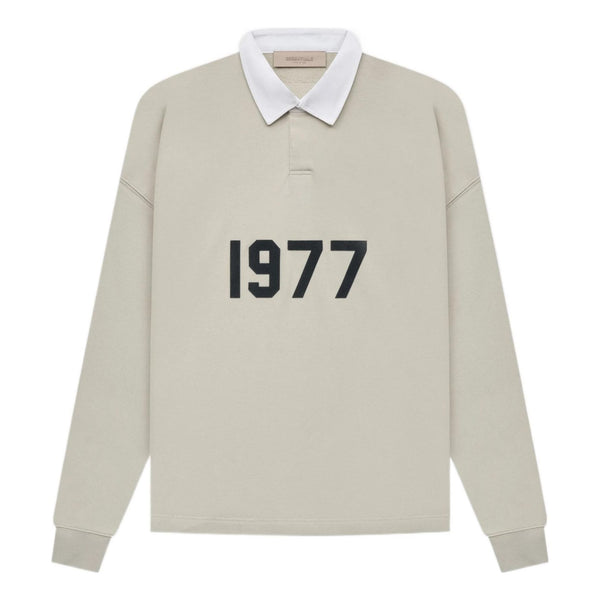 

Рубашка ss22 1977 henley rugby polo shirt 'oatmeal' Fear Of God Essentials, серый