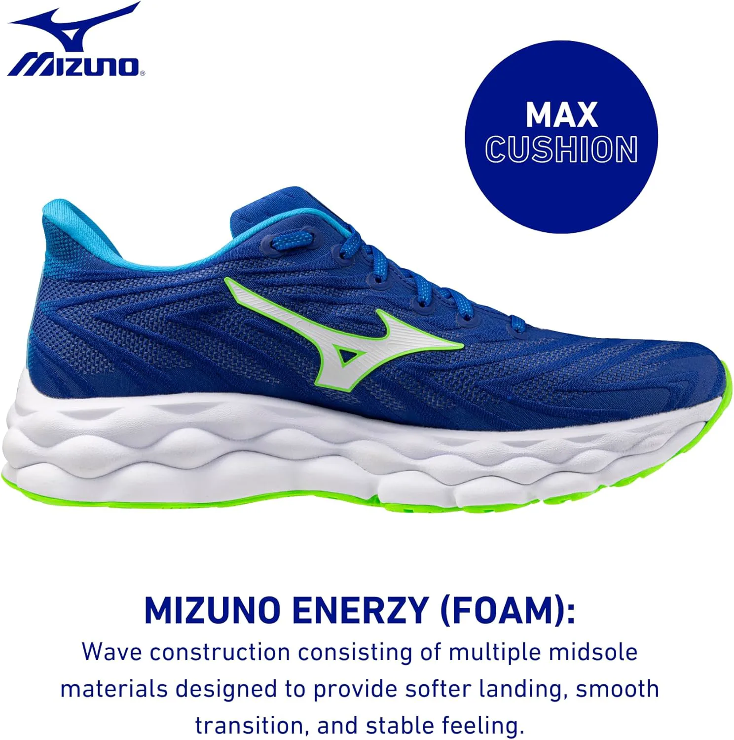 Мужские кроссовки Mizuno Wave Sky 8, сине-белый — фото 3