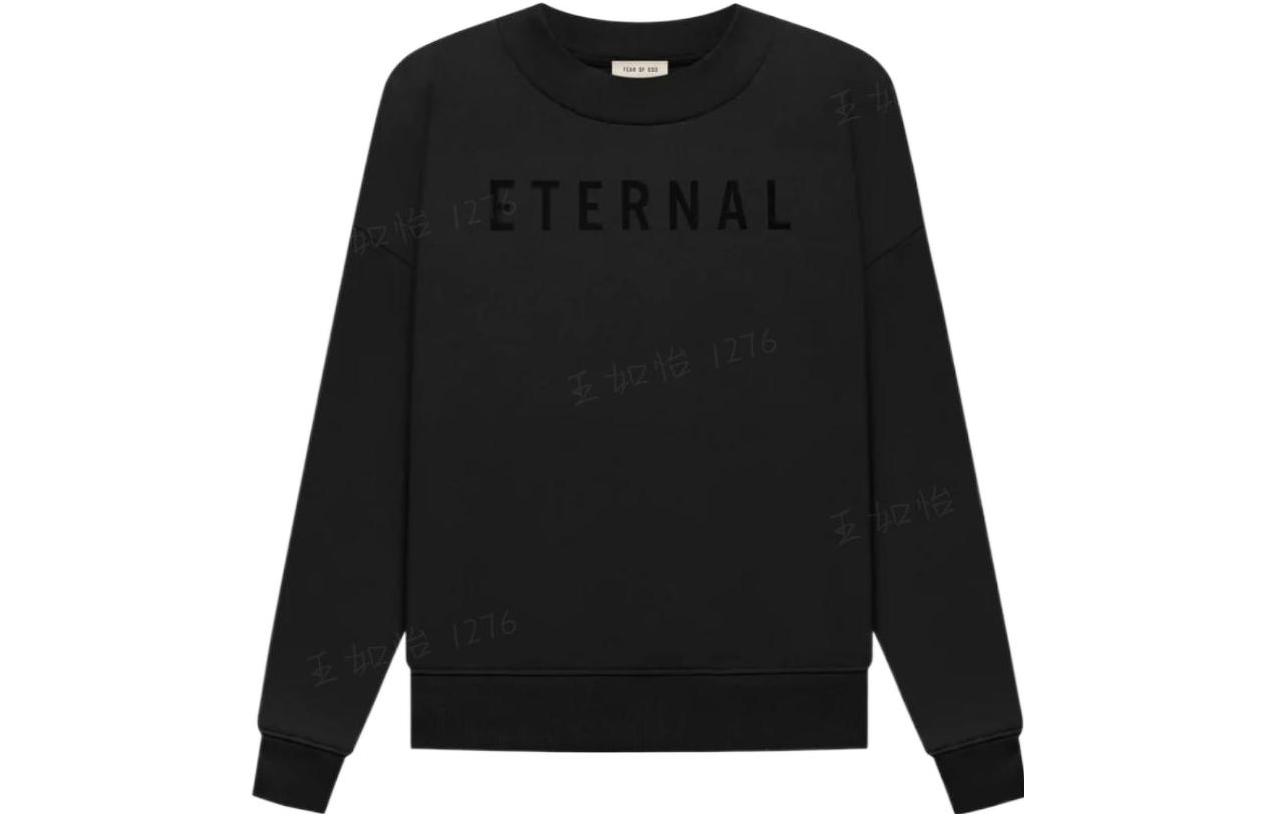 Свитшот с принтом Eternal Slogan Fear Of God, черный — фото 3