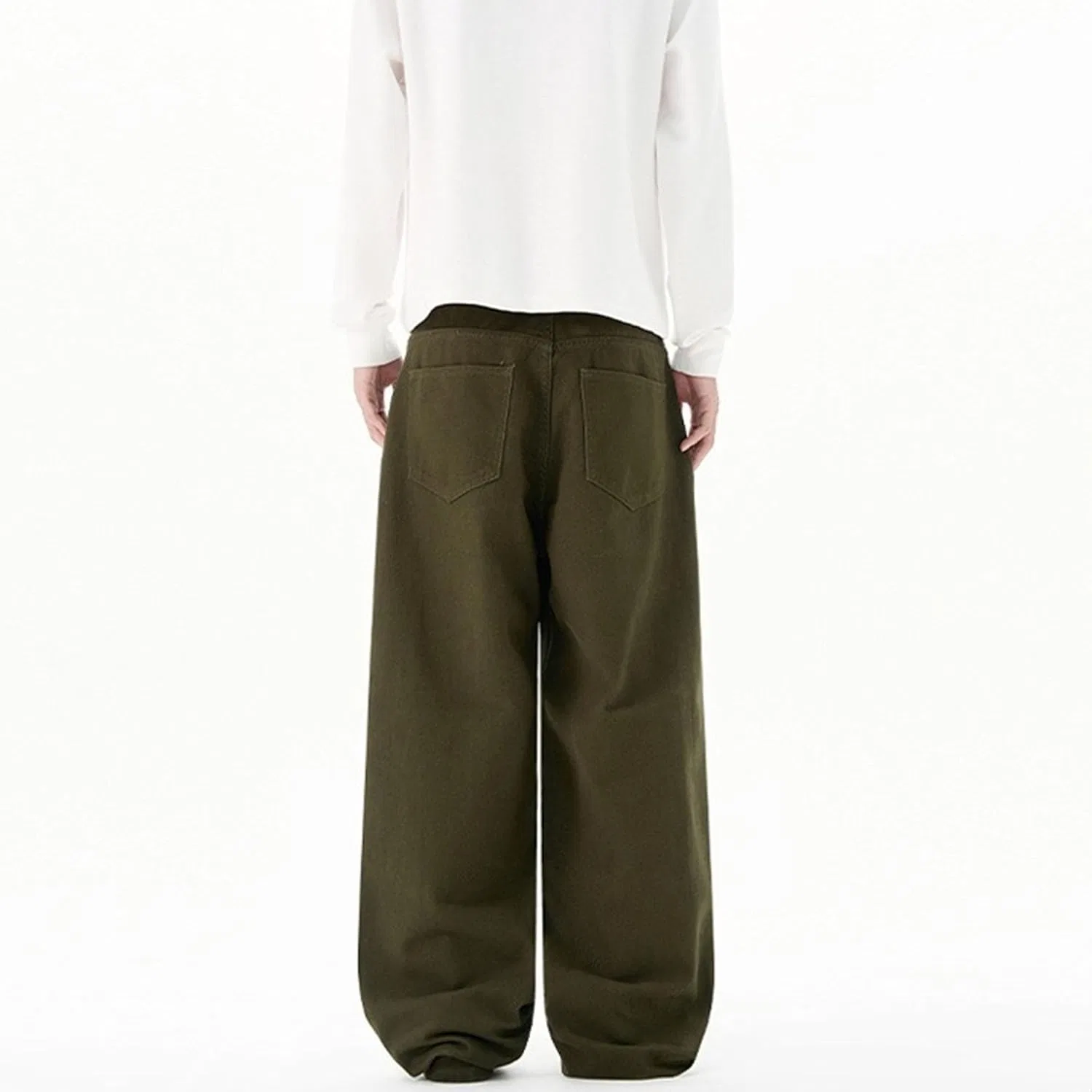 Джинсы свободные Vintage, Army Green — фото 3