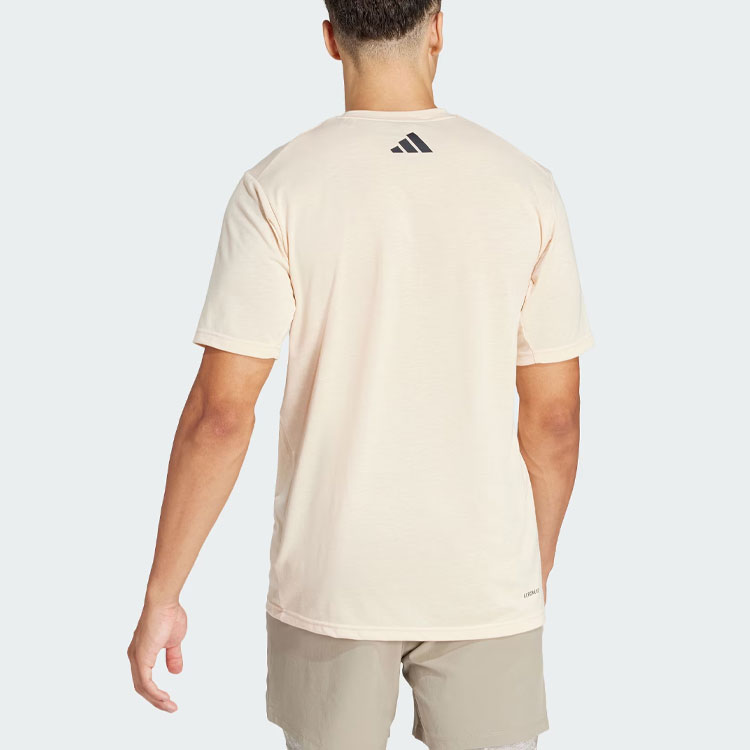 Футболка Adidas Seasonal Brand Love Camo песочного цвета — фото 3