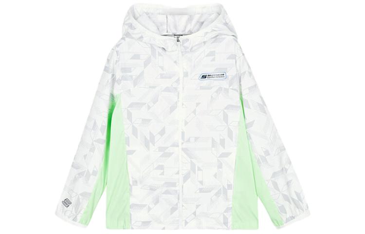 

Детская куртка Skechers, белая основа с асимметричным клетчатым принтом по всей поверхности/02ZQ