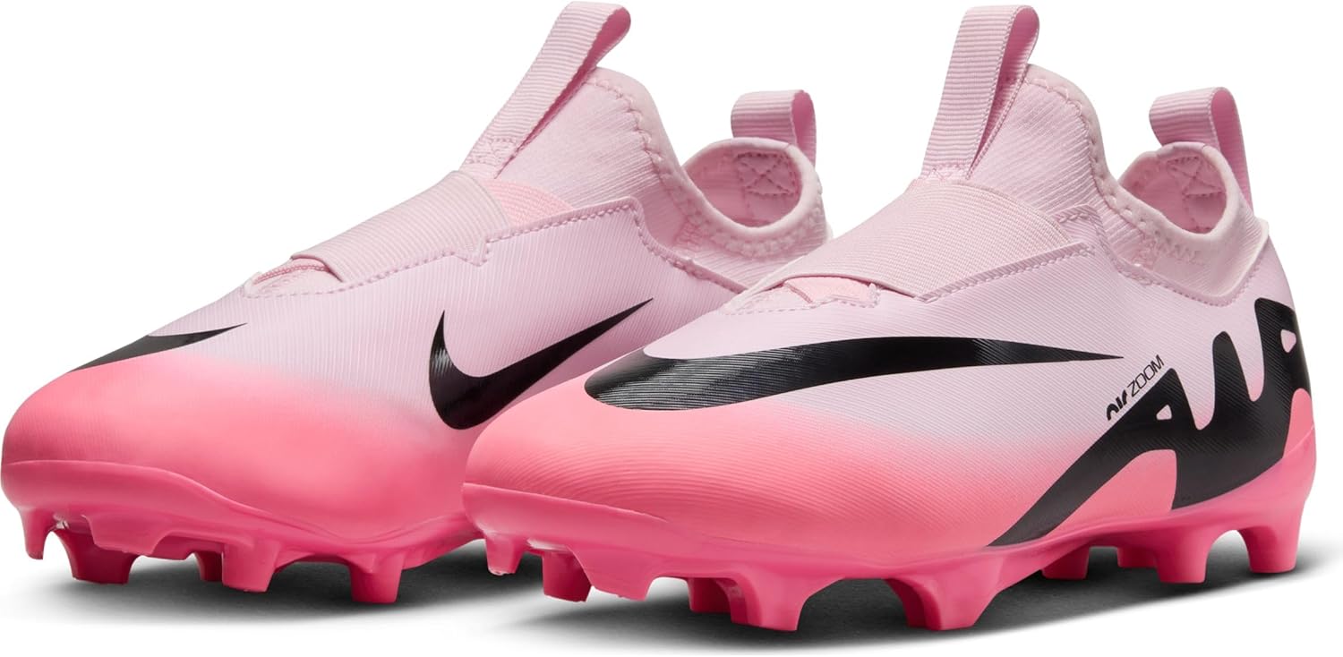 Детские футбольные бутсы Nike Unisex с низким верхом, Pink Foam Black — фото 2
